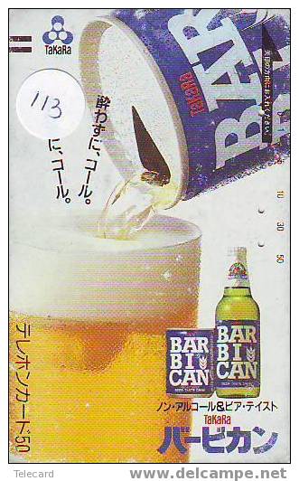 Télécarte BIER (113) BEER - BIERE - CERVEZA Japon - Alimentation