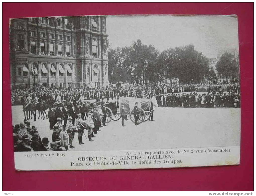 OBSEQUES DU GENERAL GALLIENI - Funerales