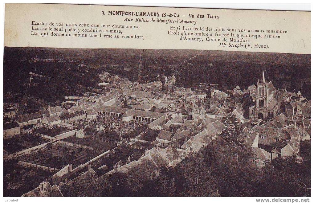 MONTFORT L AMAURY  N° 3 VU DES TEURS - Montfort L'Amaury