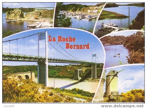 LA ROCHE BERNARD - 6 Vues : Port, Port Et Quai St Antoine, La Vilaine Ses Rives, Entrée Du Port, Moulins De MARZAN, Pont - La Roche-Bernard