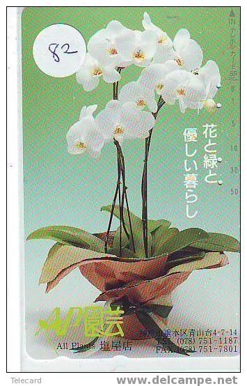Télécarte ORCHID (82) Orchidée Orquídea Orchidee Japon Japan Phonecard - Bloemen