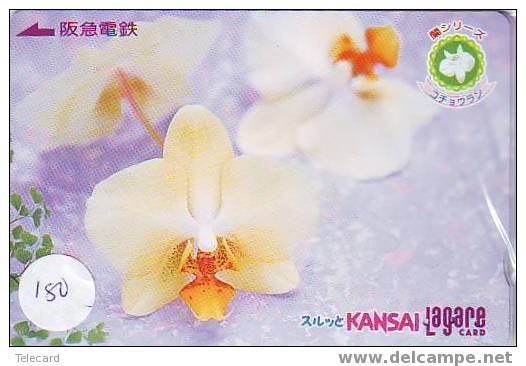 Carte Prépayée ORCHID (180) Orchidée Orquídea Orchidee Flower Japon Japan - Bloemen