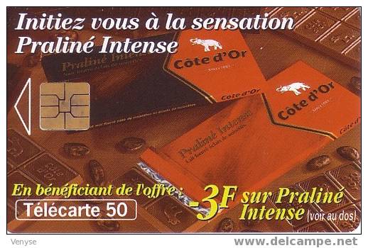 CHOCOLAT Côte D'Or Praliné Intense ¤ 50 U ¤ 05/95 - Alimentation