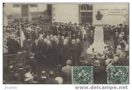 56 - PONTIVY - 24 Octobre 1909 - Inauguration Du Monument Ernest Jan - Pontivy