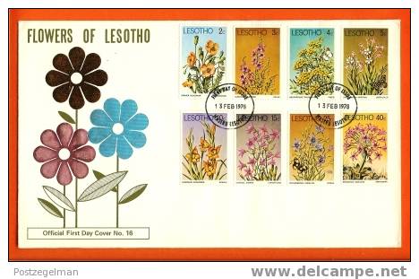 LESOTHO 1978 FDC Flowers 246-253 F996 - Lesotho (1966-...)
