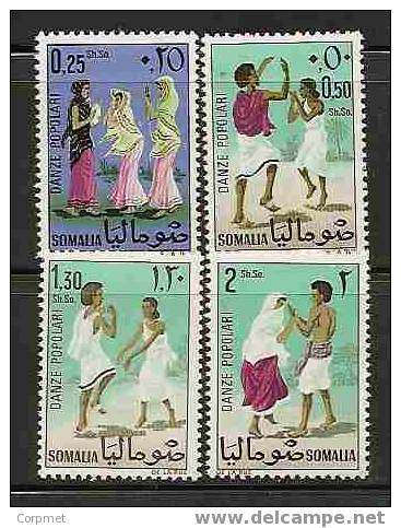 DANCE - POPULAR DANCES - SOMALIA - 1967 MINT (NH) Set - Yvert # 66/69 - Tanz