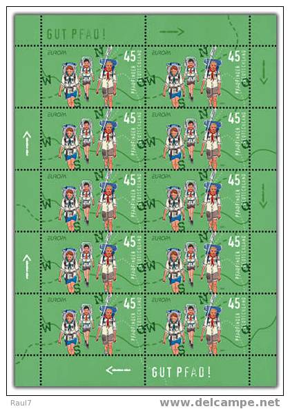 EUROPA -CEPT 2007 ALLEMAGNE 1 FEUILLET 10V NEUF ** (MNH) - 2007