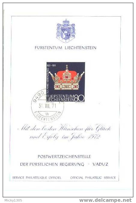 Liechtenstein - Spezialbeleg / Special Card (R289) - Briefe U. Dokumente