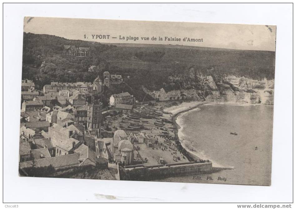 76.8 YPORT   La Plage Vue De La Falaise D'Amont - Rouen