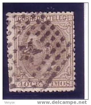 N° 188  Alphonse XII  40c Brun  Oblitéré - Used Stamps