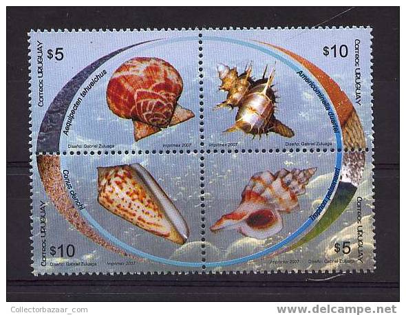 STAMPS New Issued 2007 Marine Life Seashells Caracoles Seeoberteil - Coneshells