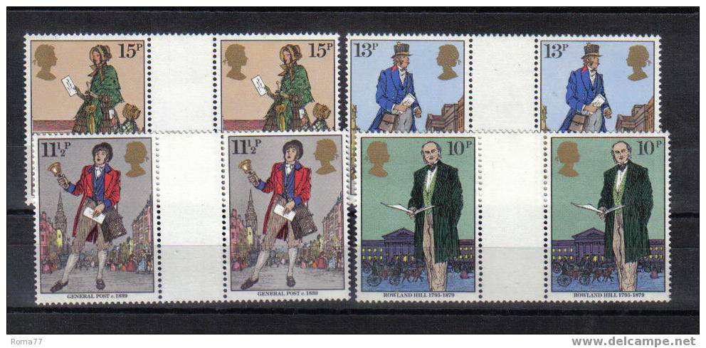 PA123 - GRAN BRETAGNA 1979 : HILL N. 909/12 , COPPIE CON INTERSPAZIO *** - Unused Stamps