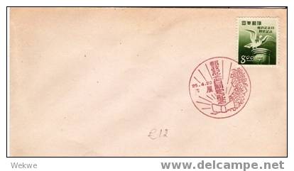 J541/  JAPAN - Tag Der Post 1950, Taube Mit Olivenzweig (Paloma, Pigeon) - Covers & Documents