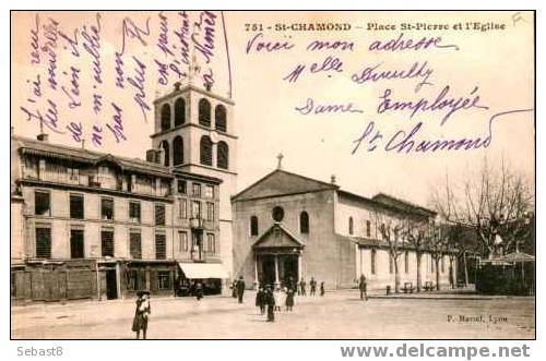 SAINT CHAMOND PLACE ST PIERRE ET L'EGLISE - Saint Chamond