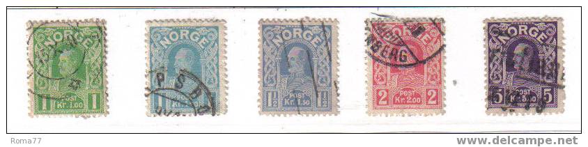 PA166A - NORVEGIA 1910, Serie 84/87 Usata - Used Stamps