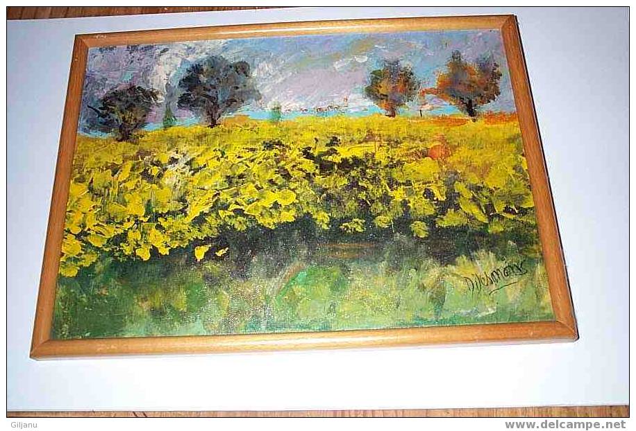 TABLEAU PAYSAGE  SIGNE DESMONS - Oleo