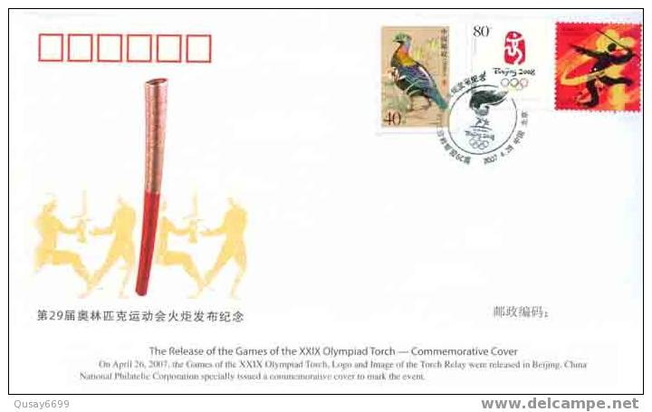 Beijing 2008 Olympic Games,The Release Of The Games Of The XXIX Olympiad Torch – Comm Cover - Sommer 2008: Peking
