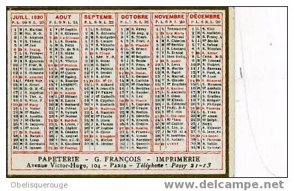 1931 PAPETERIE FRANCOIS AVENUE VICTOR HUGO PARIS XVIEME FORMAT 7CMX9CM - Kleinformat : 1921-40