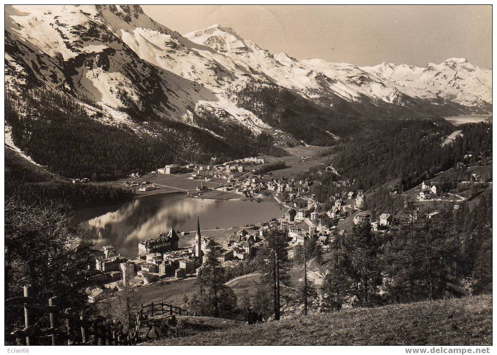 ST-MORITZ-BAD (GR)-700-und Dorf-Engadin Année1954    Photo& Verlag O  Rustz. St Moritz - St. Moritz