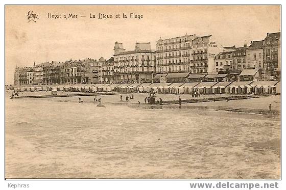 HEYST S/MER : La Digue Et La Plage - Top CPA Peu Courante - Cachet De La Poste 1921 - Heist