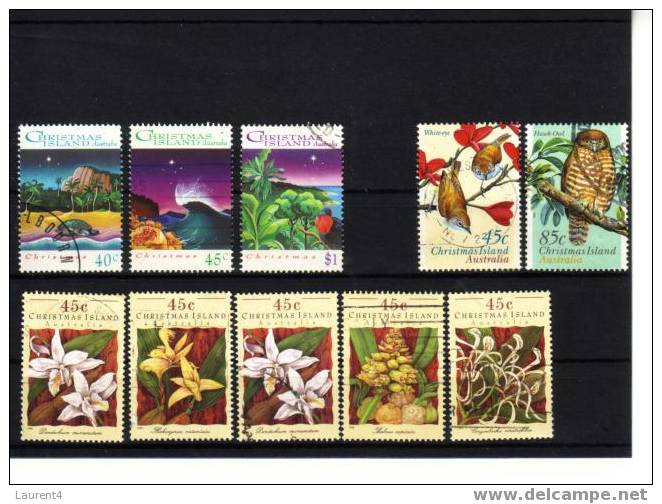 3 Series Christmas Island / Christmas Island - Art - Flowers - Birds - Christmaseiland