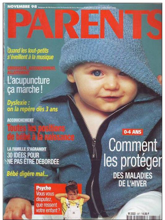 PARENTS N° 357  DE NOVEMBRE 1998 - Autres & Non Classés