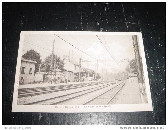 SAINTE GENEVIEVE - LA GARE ET LES QUAIS - 60 OISE - Carte Postale De France - Sainte-Geneviève