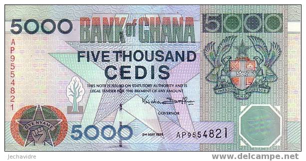 GHANA   5 000 Cedis   Daté Du 02-05-1998   Pick 34     ***** BILLET  NEUF ***** - Ghana