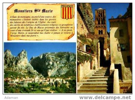 MOUSTIERS.Sainte Marie.Vue Générale , Le Clocher - Andere & Zonder Classificatie