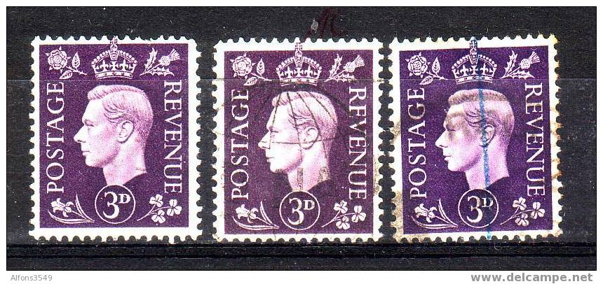 Yvert 214 (3 Ex)   (1937-47) - Used Stamps