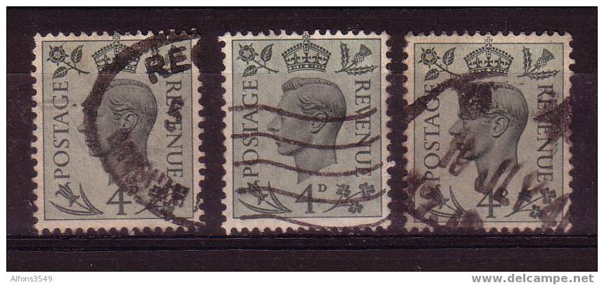 Yvert 215 (3 Ex)   (1937-47) - Used Stamps