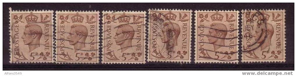 Yvert 216 (6 Ex)   (1937-47) - Used Stamps