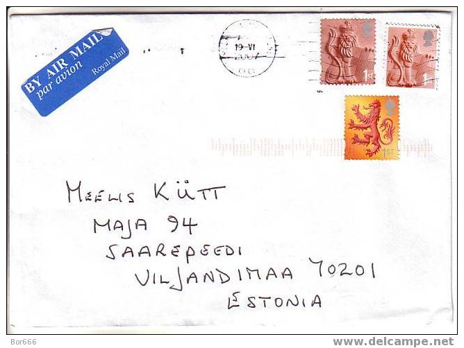 GOOD Postal Cover GREAT BRITAIN To ESTONIA 2007 - Nice Stamped: Coat Of Arms - Covers & Documents