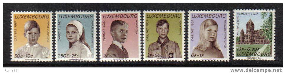 PB34 - LUSSEMBURGO , Caritas 1967 Serie 710/715  *** - Neufs