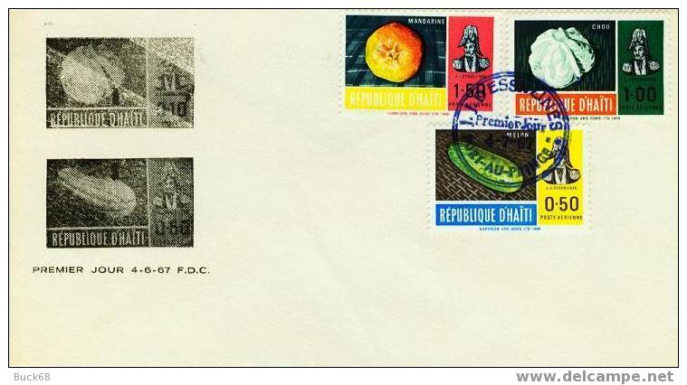 HAITI FDC Pa 346 à 348 FDC Premier Jour : DESSALINES Et Fruits ( Melon Mandarine Chou ) - Haïti