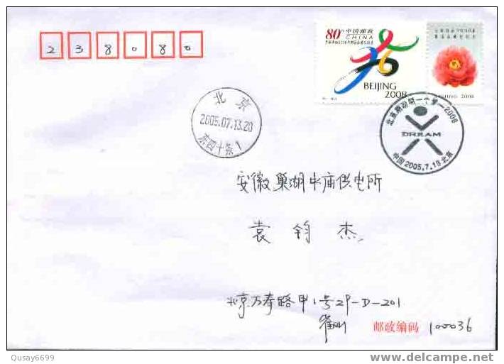 Beijing 2008 Olympic Games´ Postmark,Beijing´ Dream--2008 Olympic Games - Summer 2008: Beijing