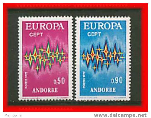 Andorre 1972 Europa  217/18 Neuf  X   Trace De Charniere Legere - 1972