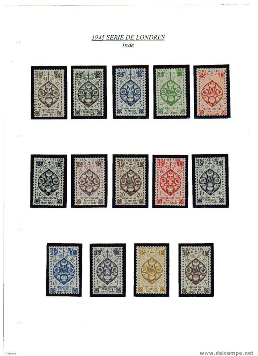Inde; 1945 Série De Londre   ( 265 à 278) à Moins De 30% De La Cote - Unused Stamps