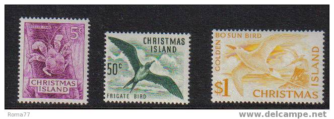 PB59 - CHRISTMAS : I 3 Valori A Soggetto Animale N. 13+19+20 *** - Christmas Island
