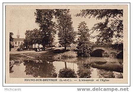 CPA 41 NEUNG SUR BEUVRON - L Abreuvoir Et L Eglise - Neung Sur Beuvron