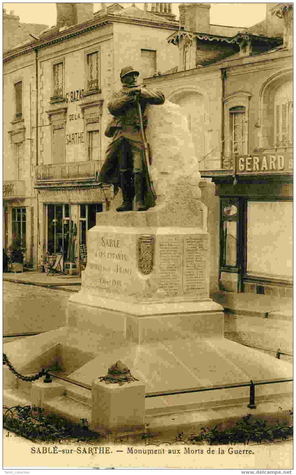 SABLE-sur-SARTHE - Monument Aux Morts De La Guerre - Sable Sur Sarthe