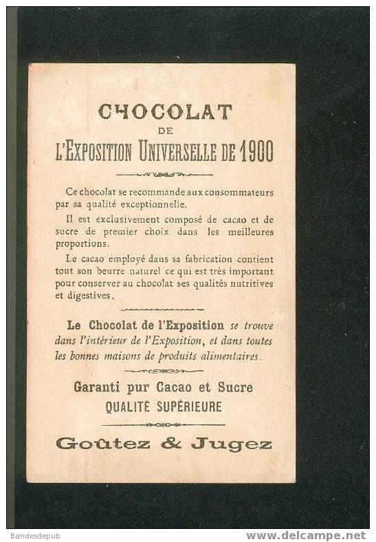 Chocolat De L´ Exposition 1900 Chromo Thème Russie Asiatique Pavillon - Aiguebelle