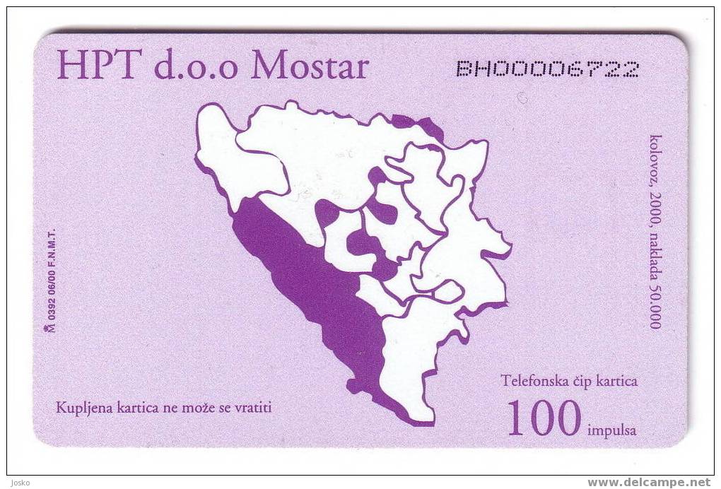 HERCEG-BOSNA ... Mostar - Croatian Part In Bosnia And Herzegovina MEDJUGORJE - VIRGIN MARY 08/2000 - 50.000 Ex. Religion - Bosnie