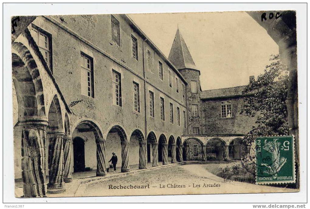 L4 - ROCHECHOUART - Le Château - Les Arcades (1908) - Rochechouart