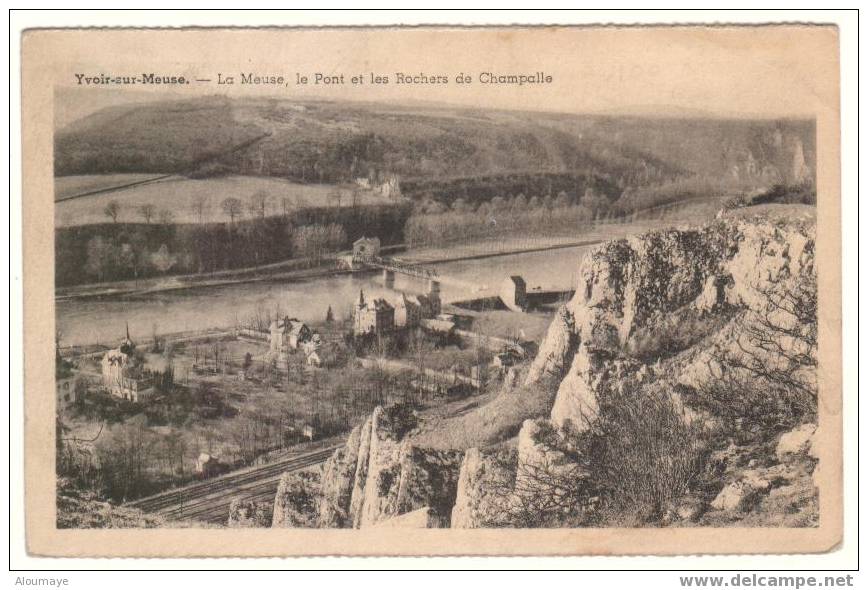 Yvoir-sur-Meuse  La Meuse, Le Pont Et Les Rochers De Champalle - Yvoir