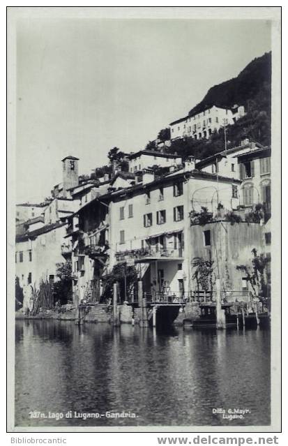 SUISSE -REAL PHOTOGRAPH - 137 - LAGO DI LUGANO - GANDRIA - PANORAMA - Gandria 