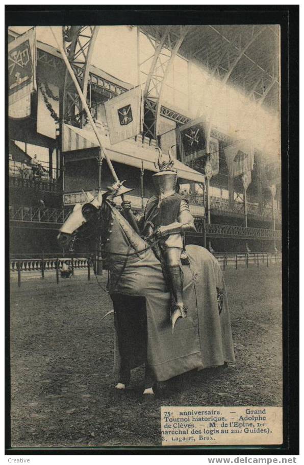 75e Anniversaire-Grand Tournoi Historique-Adolphe De Clèves-M.de L'Epine Ier Maréchal Des Logis Au 2me Guides - Fêtes, événements