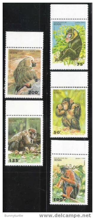 Benin 1995 Primates Monkeys MNH - Apen