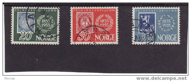 C787 - Norvege 1955 -   Yv.no.355/7 Obliteres,serie Complete - Oblitérés