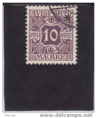2074- Danemark 1907 Timbres Pour Journaux  - Yv.no.4 Oblitere - Dienstzegels